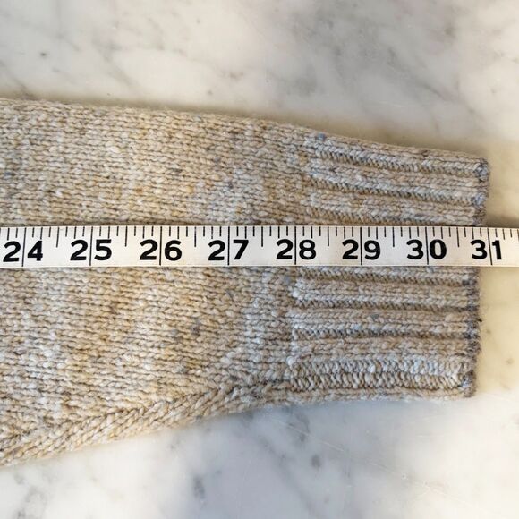 Peter Millar Wool Blend Color Block Crewneck Sweater Gray Cream Men’s Size Large - Picture 13 of 14